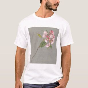 Camiseta Una masa de Laurel de montaña con hojas y flores