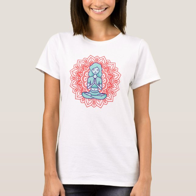 Camiseta Una meditación chica de yoga (Anverso)