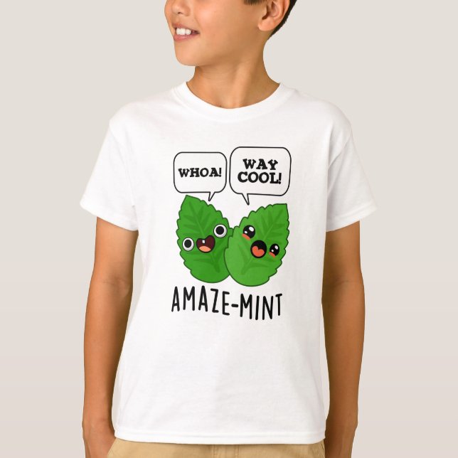 Camiseta Una menta divertida para la menta de la Amaze deja (Anverso)