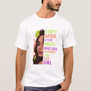 Camiseta Una Mente Sucia Un Chica De León De Boca Sucia T-
