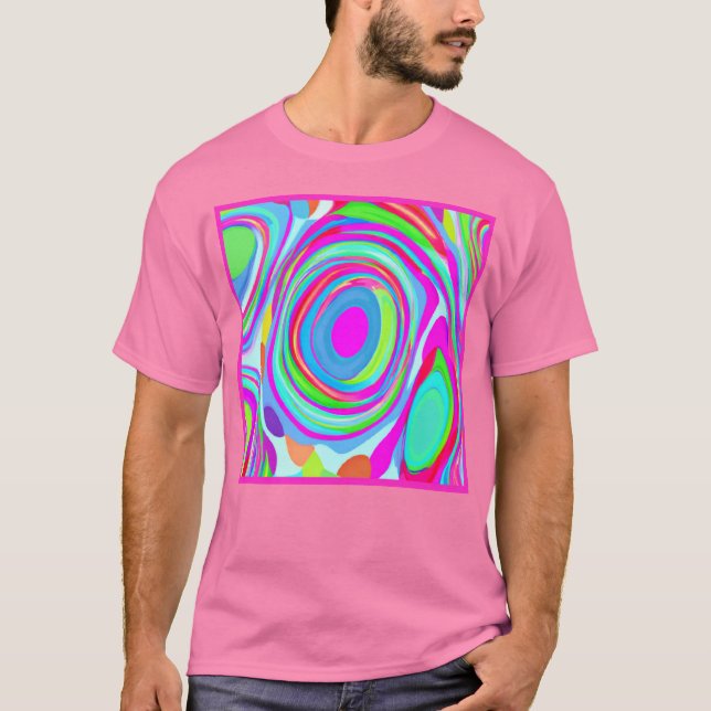 Camiseta Una mezcla de patrones de arte colorido (Anverso)