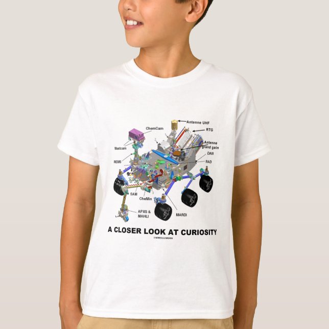 Camiseta Una mirada más atenta en la curiosidad (NASA Rover (Anverso)