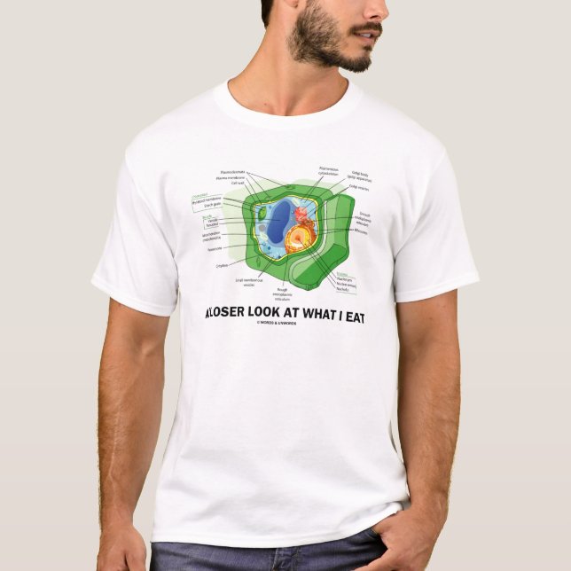 Camiseta Una mirada más atenta en lo que yo como (la célula (Anverso)