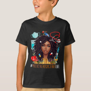 Camiseta Una mujer afrodescendiente disfrazada de médico se