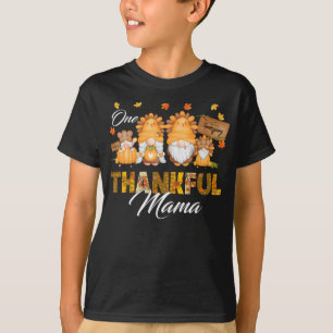 Camiseta Una mujer agradecida, graciosa con la calabaza de