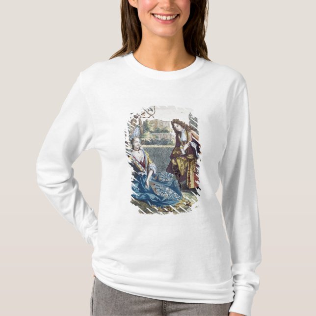 Camiseta Una mujer asentada en la hierba (Anverso)