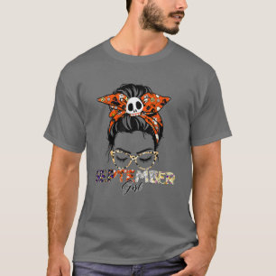 Camiseta Una mujer Chica de setiembre se enfrenta a los ojo