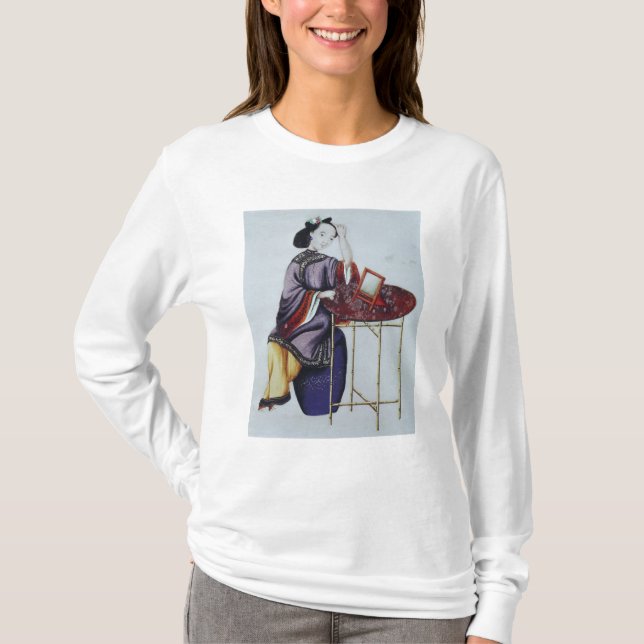 Camiseta Una mujer china que arregla su pelo (Anverso)
