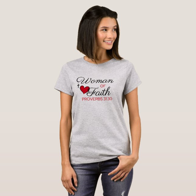 Camiseta Una mujer de fe (Anverso completo)