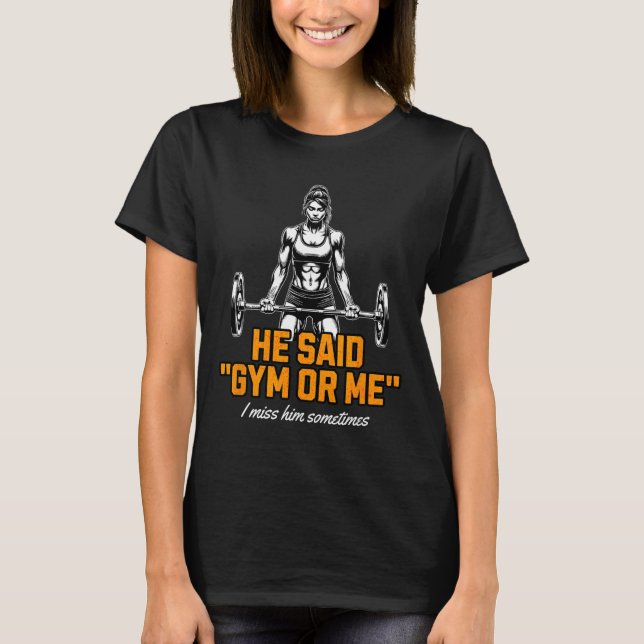 Camiseta Una mujer divertida que levantó pesas para constru (Anverso)