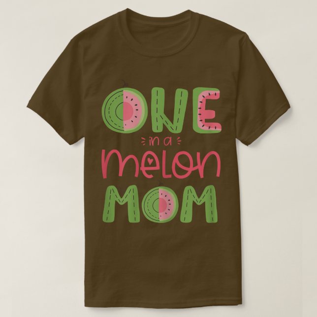 Camiseta Una Mujer En Una Madre Melón Cute sandía Primero B (Diseño del anverso)