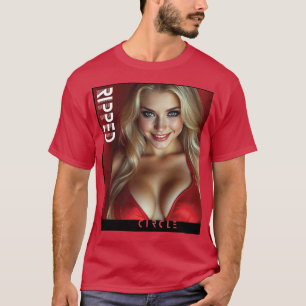 Camiseta Una mujer hermosa de un círculo despedazado