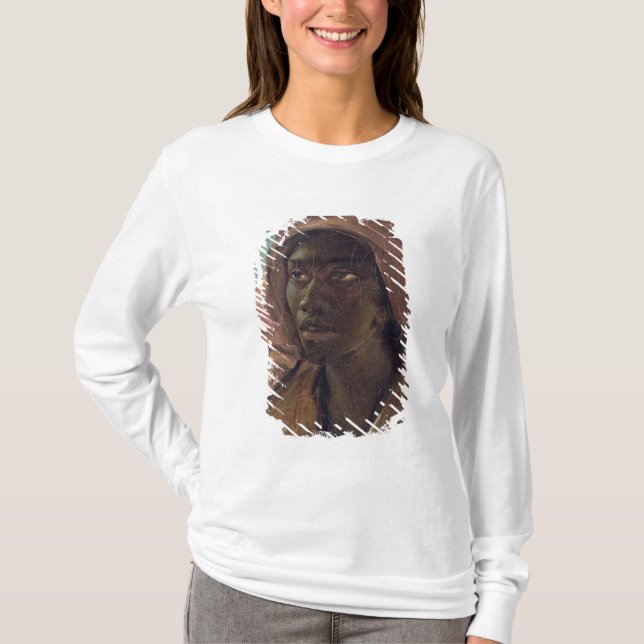Camiseta Una mujer joven del negro (Anverso)