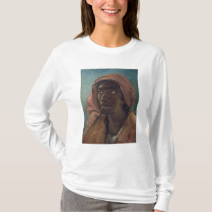 Camiseta Una mujer joven del negro