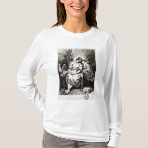 Camiseta Una mujer joven que dormita con un ángel