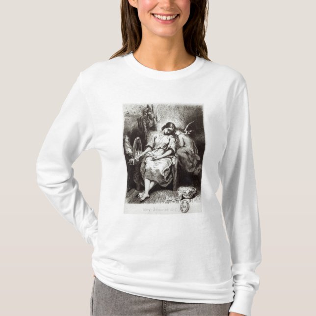 Camiseta Una mujer joven que dormita con un ángel (Anverso)