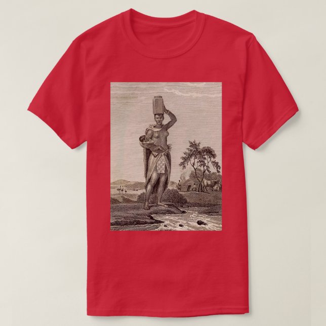 Camiseta Una mujer Kora Hottentot con la cabeza llena de ja (Diseño del anverso)