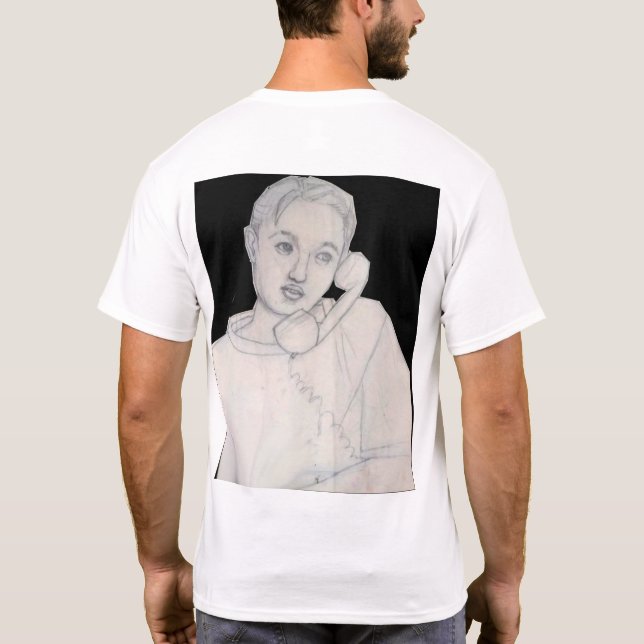 Camiseta Una mujer llamada Yoko en Yokohama dibujada con un (Reverso)