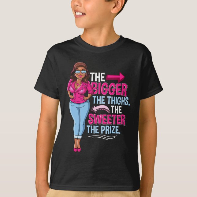 Camiseta Una mujer negra afroamericana divertida (Anverso)