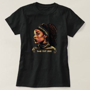 Camiseta Una mujer negra fuerte vive en negro Personalizado