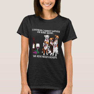 Camiseta Una Mujer No Puede Con El Vino Solo Necesita Perro