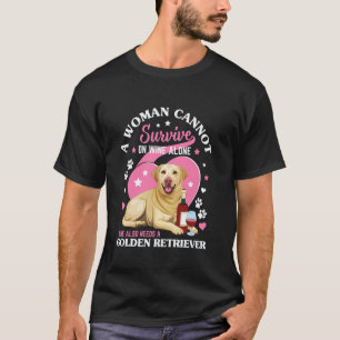 Camiseta Una mujer no puede sobrevivir solo con vino Retrie