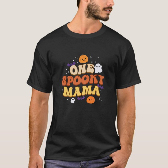 Camiseta Una mujer, una fantasmal mamá mamá, mamá, boo, fie (Anverso)