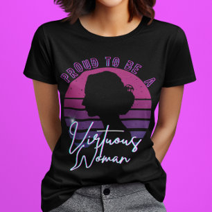 Camiseta Una Mujer Virtuosa Oración de Fe en Cristo para Mu