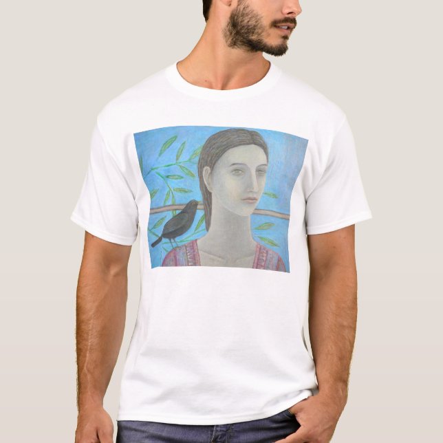 Camiseta Una mujer y un mirlo son uno (Anverso)