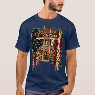 Camiseta Una Nación Bajo Dios 4 De Julio Patriota Cross