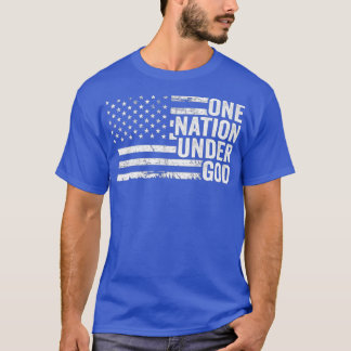Camiseta UNA NACIÓN BAJO DIOS Cristianos EE.UU. Patriótico