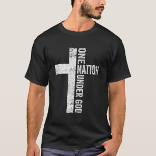 Camiseta Una nación bajo Dios - Cruz Cristiana Americana Fl