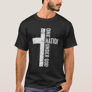Camiseta Una nación bajo Dios - Cruz Cristiana Americana Fl