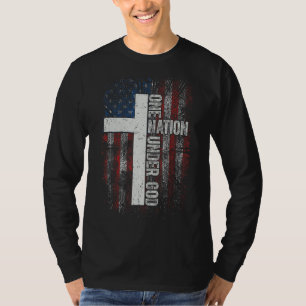 Camiseta Una nación bajo Dios Culto Cristiano Bandera