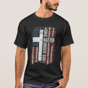 Camiseta Una Nación Bajo Dios Culto Cristiano Usa Cross F