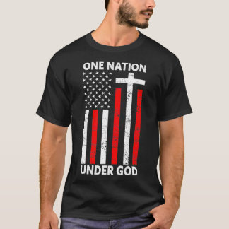 Camiseta Una nación bajo Dios Fe Estadounidense Estados Uni