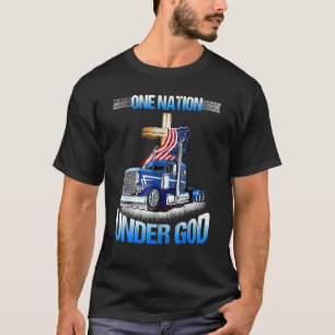 Camiseta Una Nación Bajo Dios Jesús Cruzó La Bandera Estado