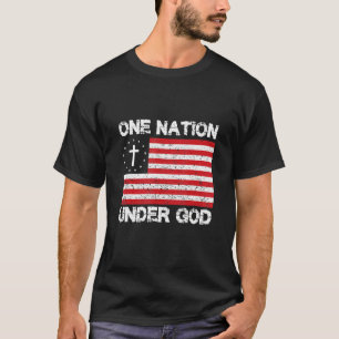 Camiseta Una Nación Bajo Dios La Cruz De La Bandera Estadou