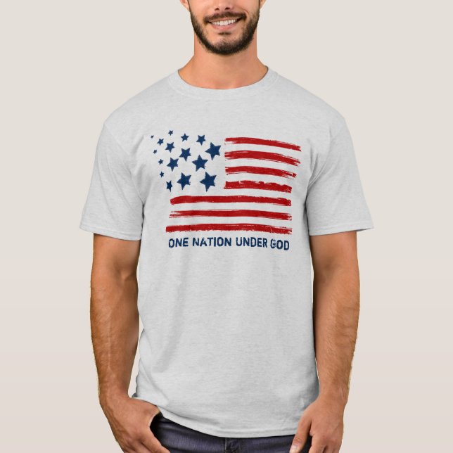 Camiseta Una nación bajo Dios Patriótico (Anverso)