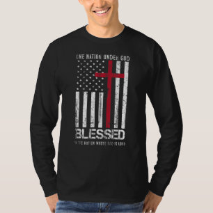 Camiseta Una nación bajo Dios Patriótico de la Bandera Esta