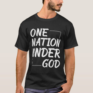 Camiseta Una nación bajo Dios - Regalo Camisas de manga lar