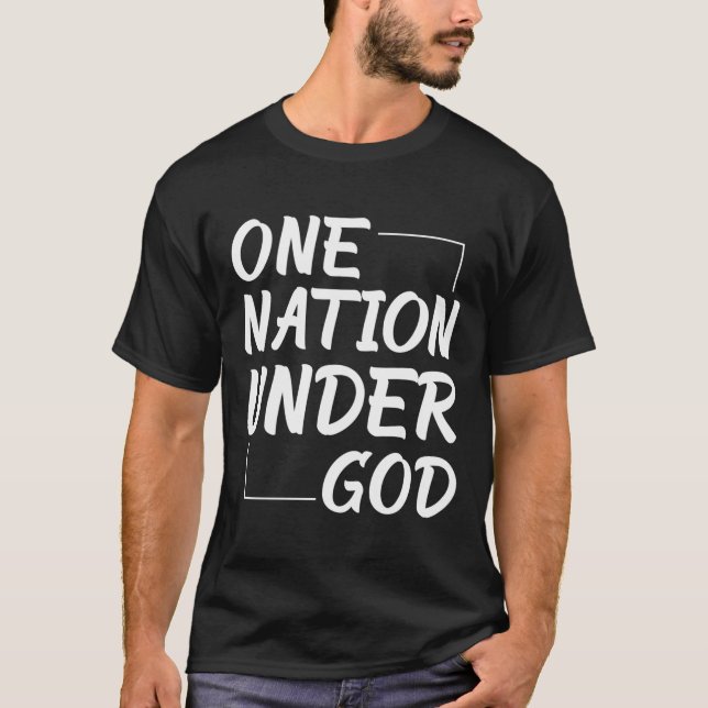 Camiseta Una nación bajo Dios - Regalo Camisas de manga lar (Anverso)