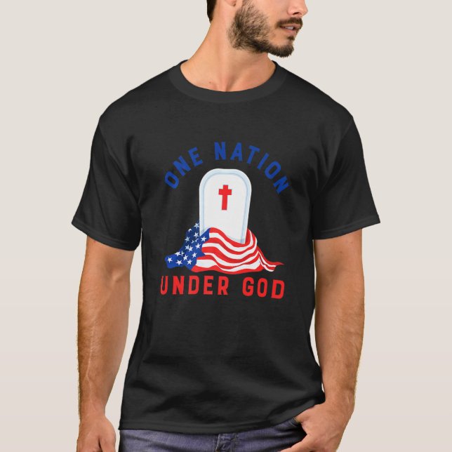Camiseta Una nación bajo Dios, un monumento patriótico 4 (Anverso)