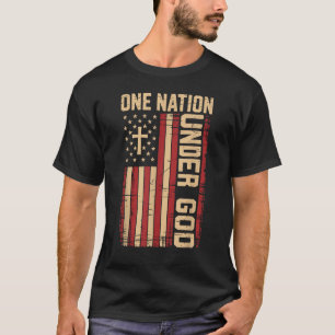 Camiseta Una Nación Bajo Dios USA Patriótico Cristiano