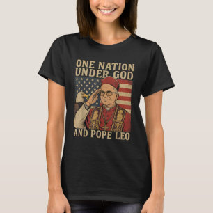 Camiseta Una Nación Bajo Dios Y El Papa Leo Usa Patriotic J