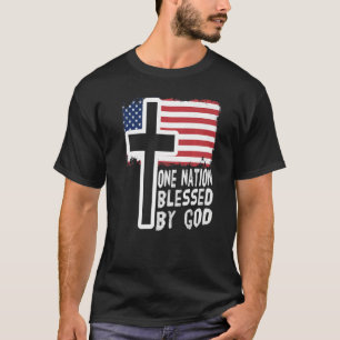 Camiseta una nación bajo el dios jesus la bandera de los ho