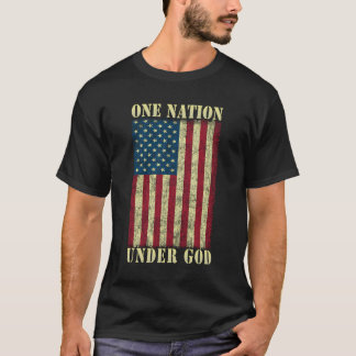 Camiseta Una Nación Bajo El Regalo De Dios 4 De Julio Diseñ