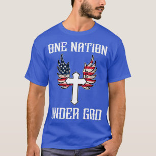 Camiseta Una nación bajo la bandera de Dios de Estados Unid