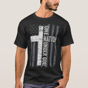 Camiseta UNA NACIÓN BAJO LA bandera de la Cruz de Culto Cri