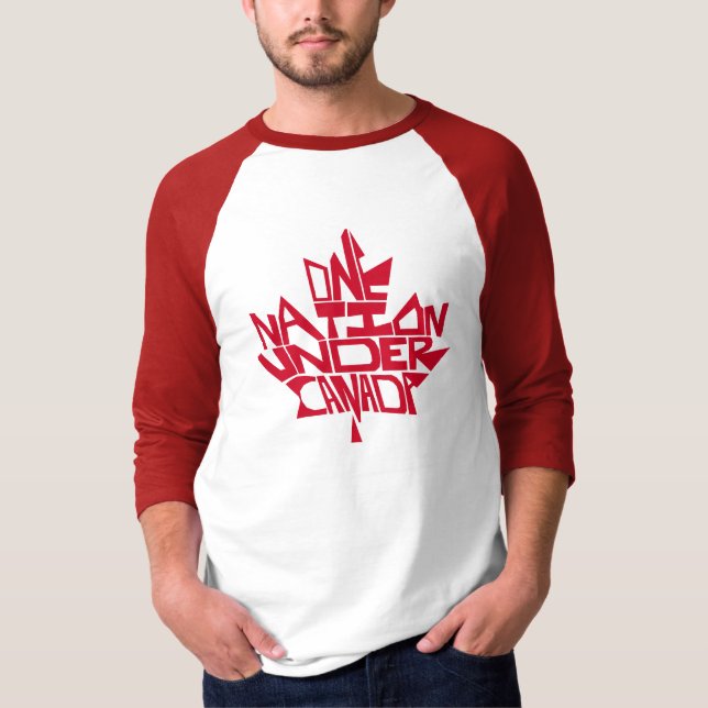 Camiseta Una nación, debajo de Canadá (Anverso)